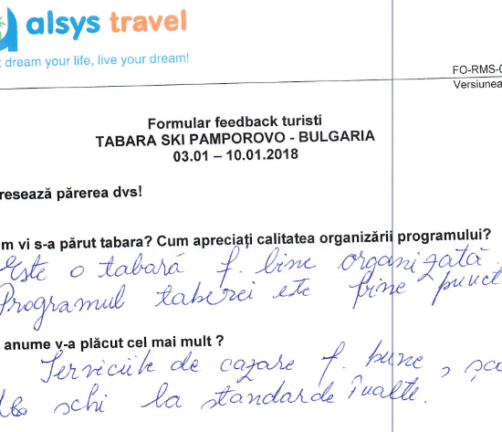 pareri despre tabara alsys